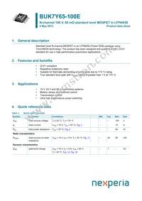 BUK7Y65-100EX Datasheet Cover