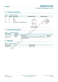 BUK9214-30A Datasheet Page 2