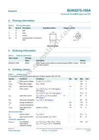 BUK9275-100A Datasheet Page 2