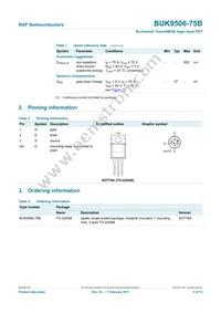 BUK9506-75B Datasheet Page 3