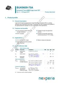BUK9509-75A Datasheet Cover