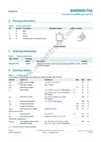 BUK9509-75A Datasheet Page 2
