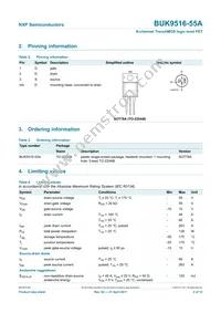 BUK9516-55A Datasheet Page 3