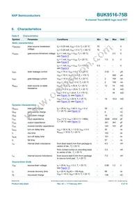 BUK9516-75B Datasheet Page 7