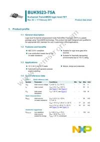 BUK9523-75A Datasheet Cover