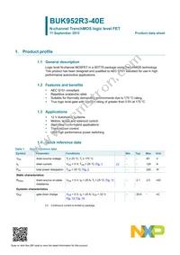 BUK952R3-40E Datasheet Page 2