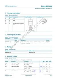 BUK952R3-40E Datasheet Page 3