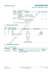 BUK952R8-30B Datasheet Page 3