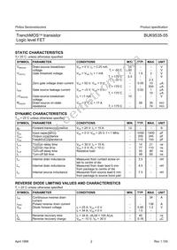 BUK9535-55 Datasheet Page 2