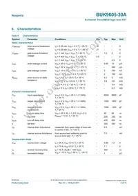 BUK9605-30A Datasheet Page 5