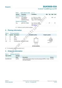 BUK9608-55A Datasheet Page 2