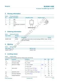 BUK9611-80E Datasheet Page 2