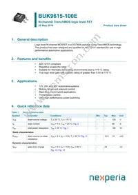 BUK9615-100E Datasheet Cover