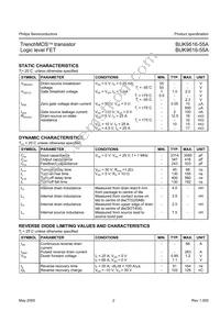 BUK9616-55A Datasheet Page 3