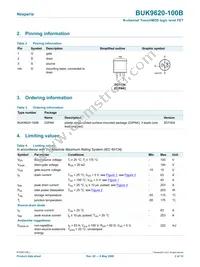 BUK9620-100B Datasheet Page 2