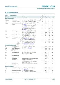 BUK9623-75A Datasheet Page 5