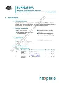 BUK9624-55A Datasheet Cover