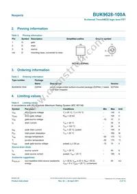 BUK9628-100A Datasheet Page 2
