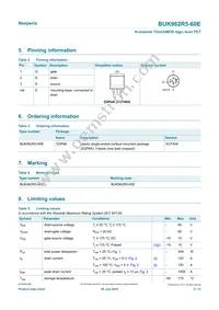 BUK962R5-60E Datasheet Page 2
