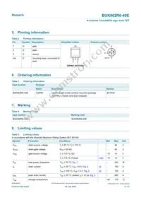 BUK962R6-40E Datasheet Page 2
