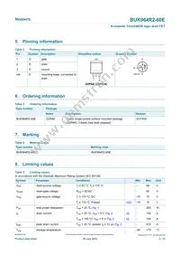 BUK964R2-60E Datasheet Page 2