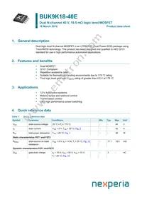 BUK9K18-40E Datasheet Cover