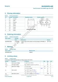 BUK9K6R2-40E Datasheet Page 2