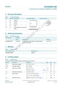 BUK9M5R2-30EX Datasheet Page 2