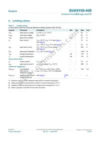 BUK9Y09-40B Datasheet Page 3