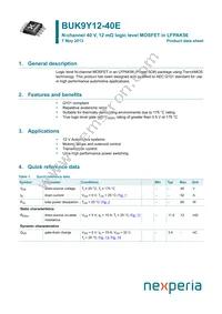 BUK9Y12-40E Datasheet Cover