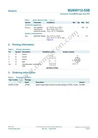 BUK9Y12-55B Datasheet Page 2