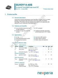 BUK9Y14-40B Datasheet Cover