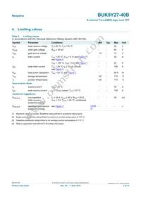 BUK9Y27-40B Datasheet Page 3