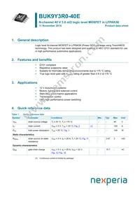 BUK9Y3R0-40E Datasheet Cover