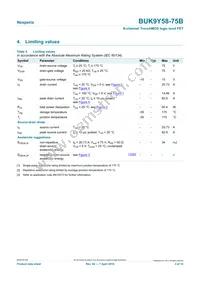 BUK9Y58-75B Datasheet Page 3