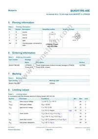 BUK9Y7R6-40E Datasheet Page 2