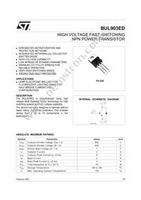 BUL903ED Datasheet Cover