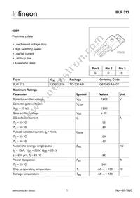 BUP213 Datasheet Cover