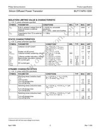 BUT11APX-1200 Datasheet Page 2