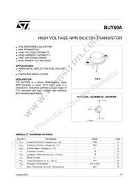 BUY69A Datasheet Cover