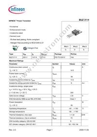 BUZ31HXKSA1 Datasheet Cover