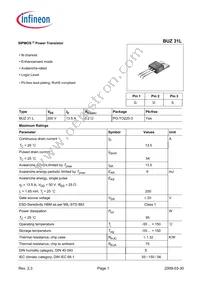 BUZ31L E3044A Datasheet Cover