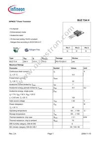 BUZ73A H3046 Datasheet Cover