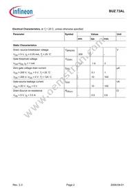 BUZ73AL Datasheet Page 2