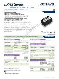BXA3-48S15 Datasheet Cover