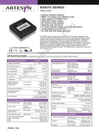 BXB75-48S3V3FHT Datasheet Cover