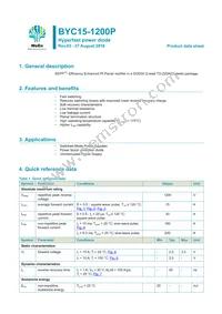 BYC15-1200PQ Datasheet Cover