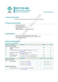 BYC15X-600 Datasheet Cover