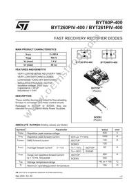BYT60P-400 Datasheet Cover