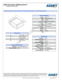 C0805X101J1GACTU Datasheet Cover